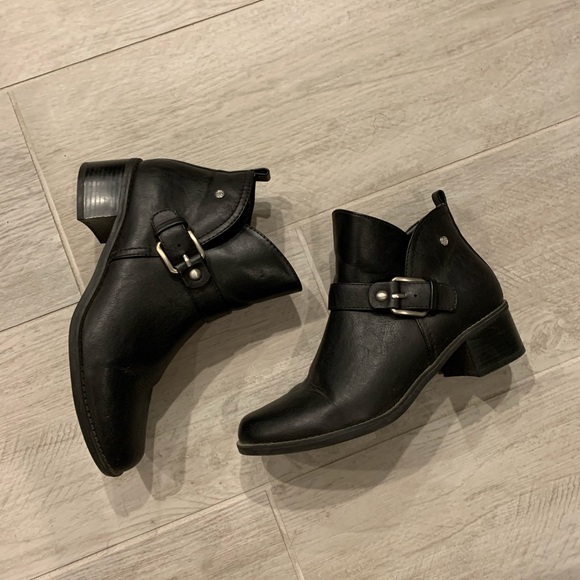 Black Motorcycle Ankle Boots - Picture 2 of 7